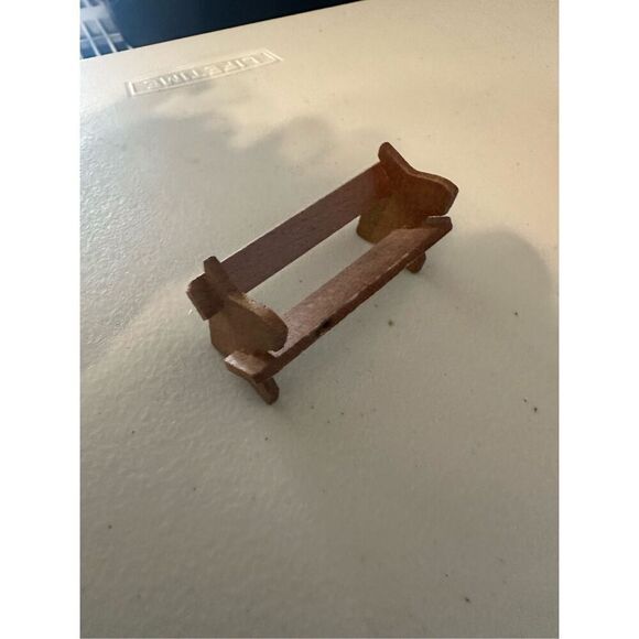 Vintage Wooden Dollhouse Miniature Furniture Set - Picture 2 of 10